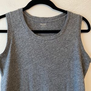 Madewell grey melange knit muscle tank top size XS
